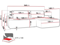 Hjørnesofa Bountiful 102 (Velo 633)