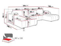 Hjørnesofa Bountiful 105 (Velo 623)