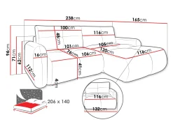 Hjørnesofa Clinton 101 (Lambi 05)