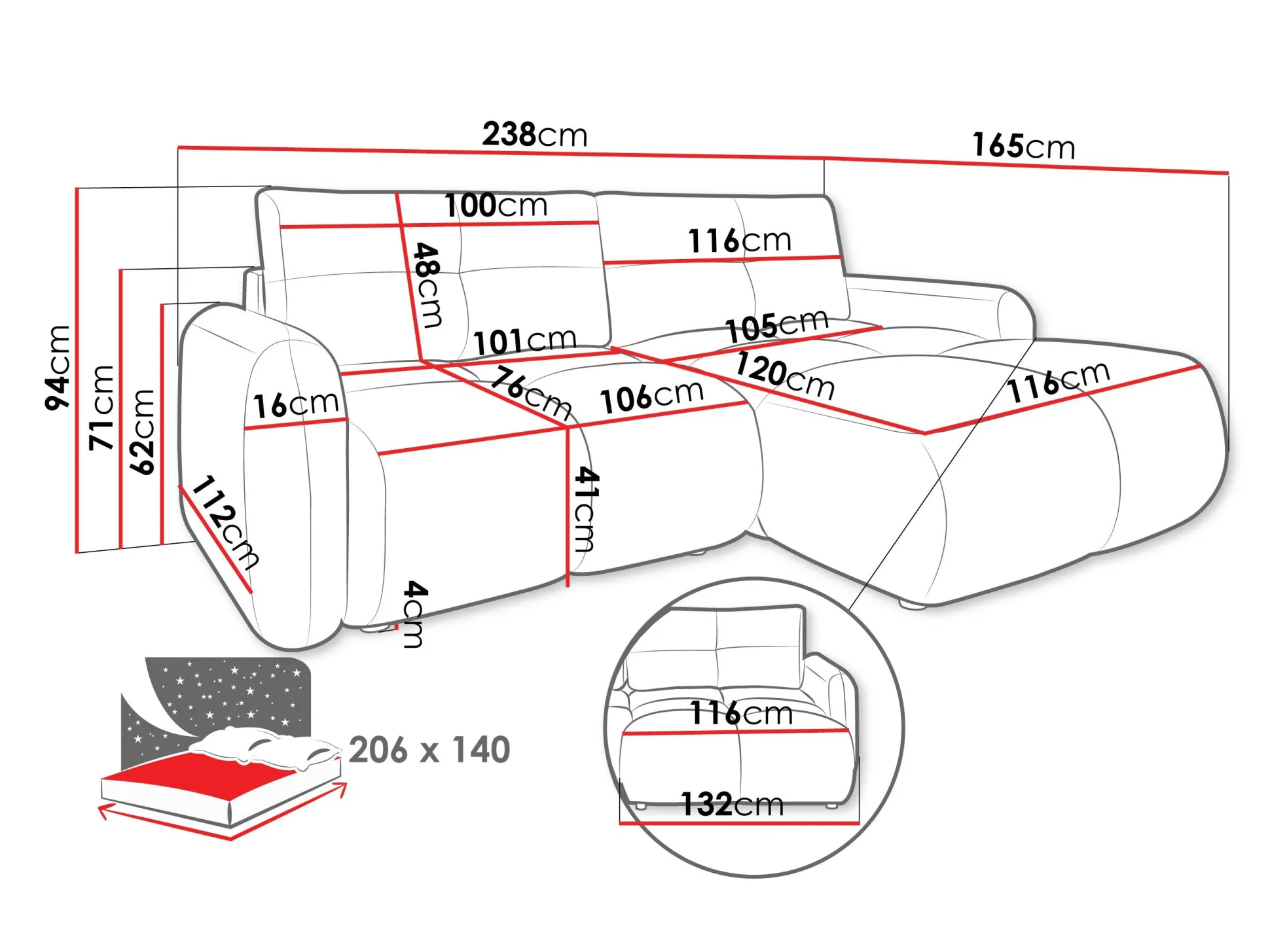 Hjørnesofa Clinton 101 (Lambi 05)