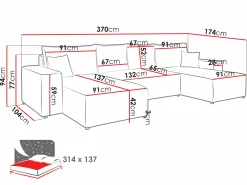 Hjørnesofa Clovis 109 (Poso 100)