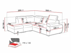 Hjørnesofa Columbus 228 (Kronos 22)