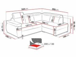 Hjørnesofa Columbus 161 (Kronos 34)