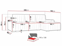 Hjørnesofa Columbus 154 (Manila 05)