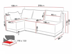 Hjørnesofa Columbus 149 (Mono 246)