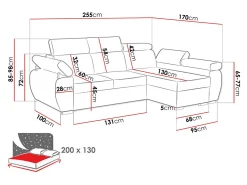 Hjørnesofa Columbus 192 (Poso 22)