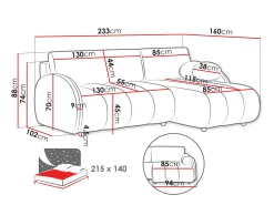 Hjørnesofa Columbus 247 (Sereno 682)