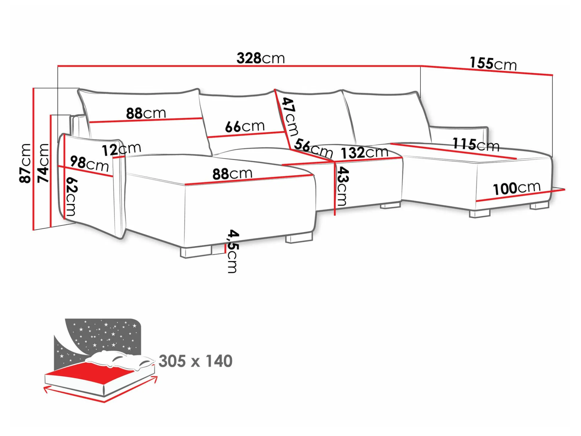 Hjørnesofa Columbus 218 (Soul 1)