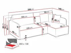 Hjørnesofa Columbus 245 (Velo 633)