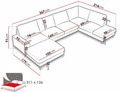Hjørnesofa ComfiDream Lyrana III (Verita 80)