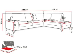 Hjørnesofa ComfiDream Lyrana II (Vogue 16)