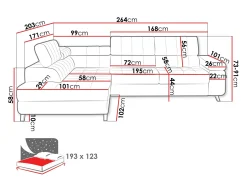 Hjørnesofa Comfivo Agnus (Magic Velvet 2217)