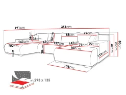 Hjørnesofa Comfivo Equus (Poso 100)