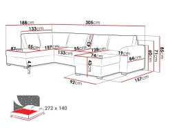 Hjørnesofa Comfivo Flumen (Twist 23)