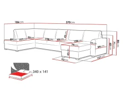 Hjørnesofa Comfivo Flumen III (Abriamo 03)