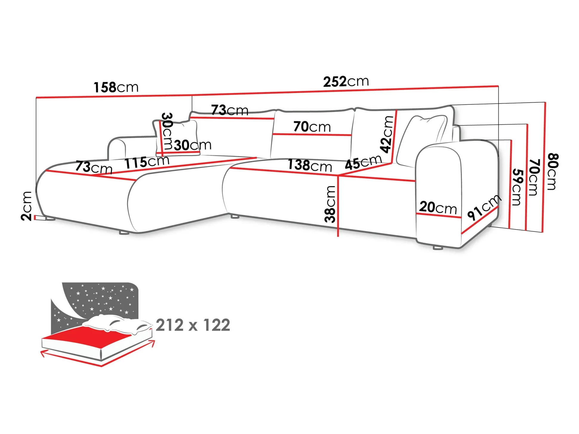 Hjørnesofa Comfivo Labor (Taro 01)