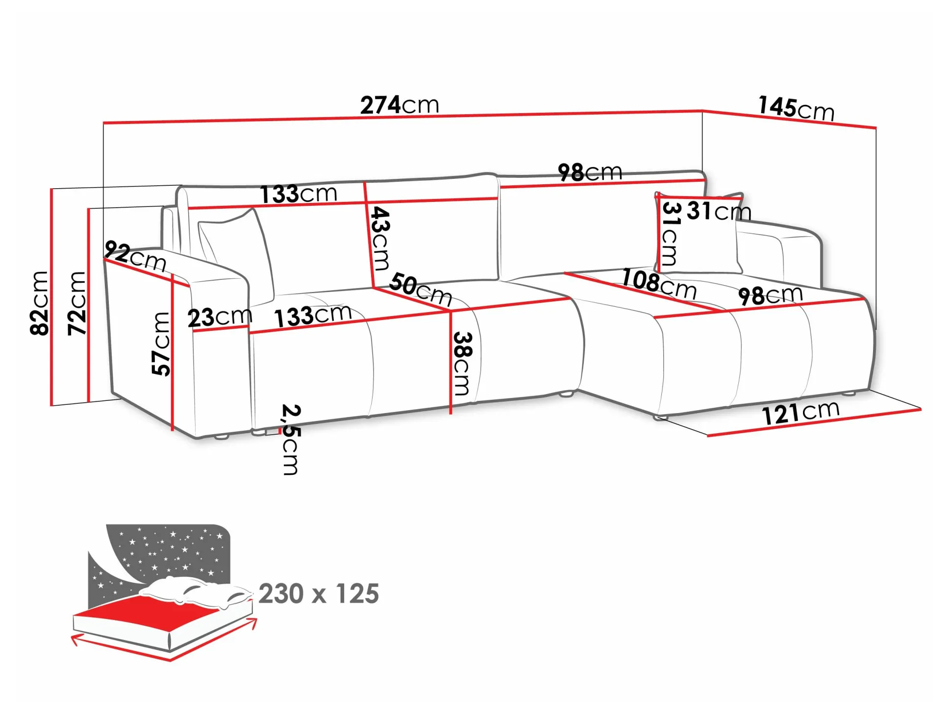 Hjørnesofa Comfivo Laurus I (Velo 621)