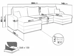 Hjørnesofa Comfivo Melissa II (Poso 100)