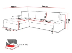 Hjørnesofa Comfivo Nitor IV (Boucle Baloo 2074 + Boucle Baloo 2073)