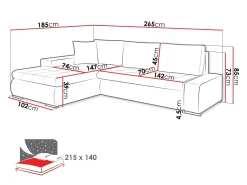 Hjørnesofa Comfivo Nitor III (Sicuro 45 + Sicuro 50)