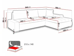 Hjørnesofa Comfivo Nitor I (Soft 017 + Lux 06)