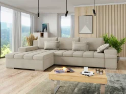 Hjørnesofa Comfivo Olivetum (Uttario Velvet + Senegal 825)