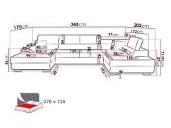 Hjørnesofa Comfivo Ruta IV (Uttario Velvet 2979 + Senegal 825)