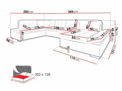 Hjørnesofa Comfivo Tilia (Soft 011 + Lux 06 + Lux 05)