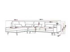 Hjørnesofa Floromo 107 (Monolith 95)