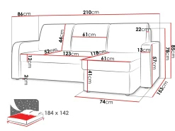 Hjørnesofa Ingenos (Lux 05)
