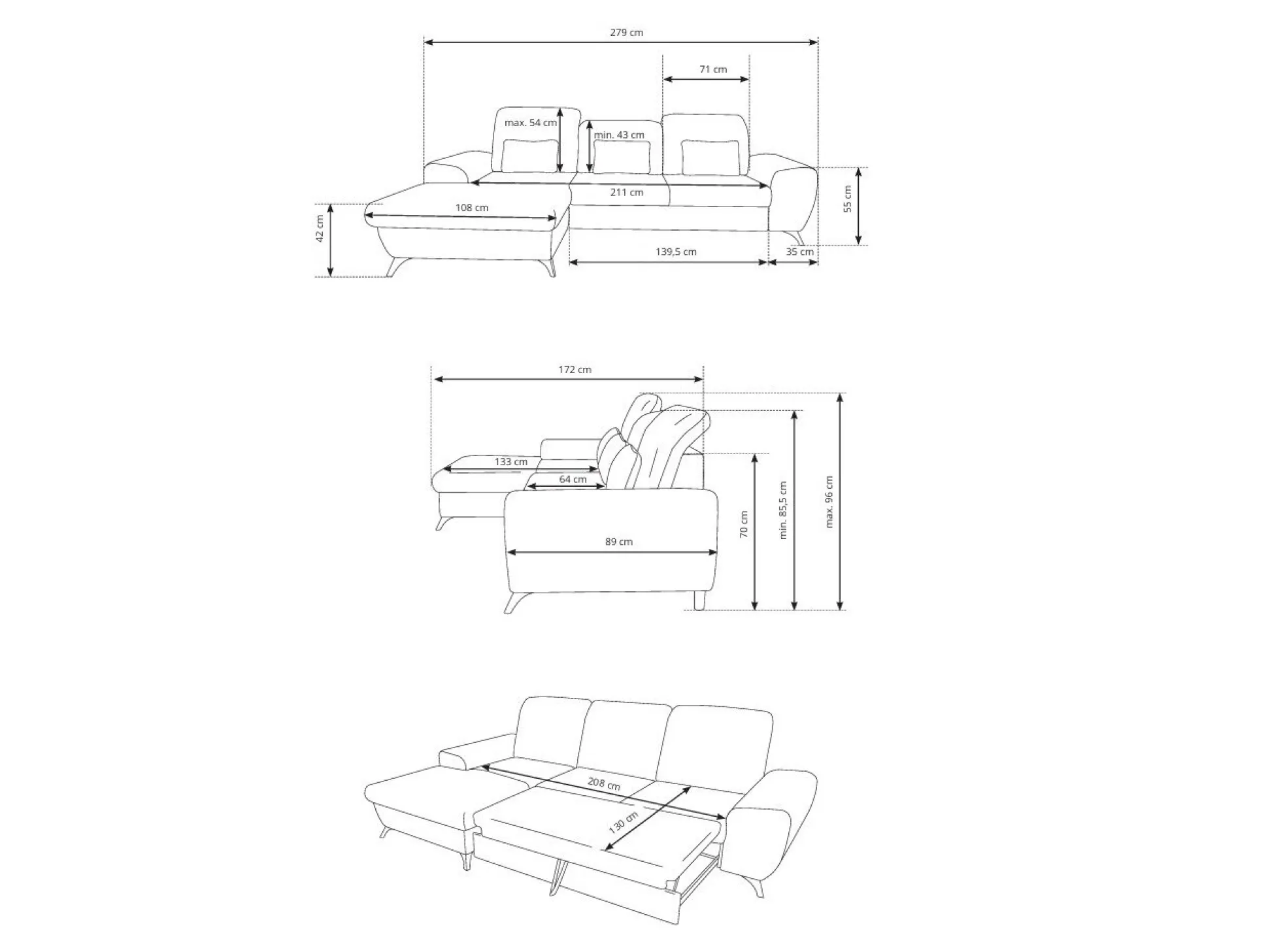 Hjørnesofa Kingston 200 (Avra 18)