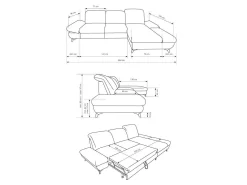 Hjørnesofa Kingston 190 (Loft 01)