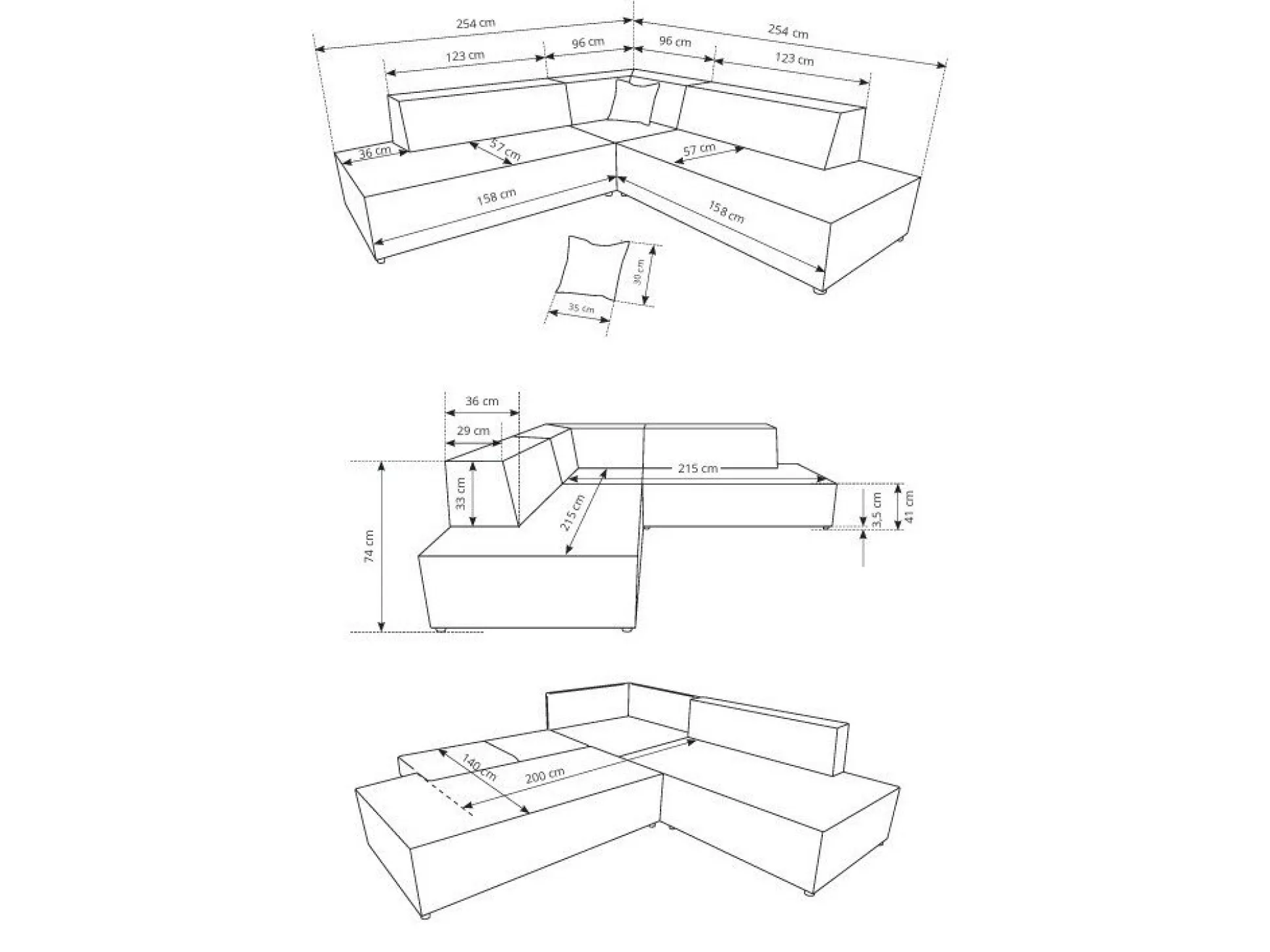 Hjørnesofa Kingston 188 (Tilia 01)
