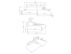 Hjørnesofa Kingston 183 (Vinci 88)