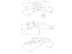 Hjørnesofa Kingston 186 (Vinci 26)