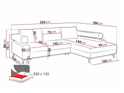 Hjørnesofa Lincoln 199 (Primo 48)