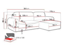 Hjørnesofa Luces (Cruz 79)