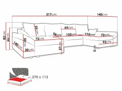 Hjørnesofa Memphis 131 (Kronos 07)