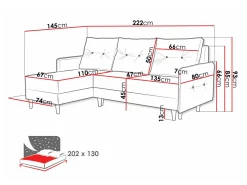 Hjørnesofa Muncie 101 (Lux 02)