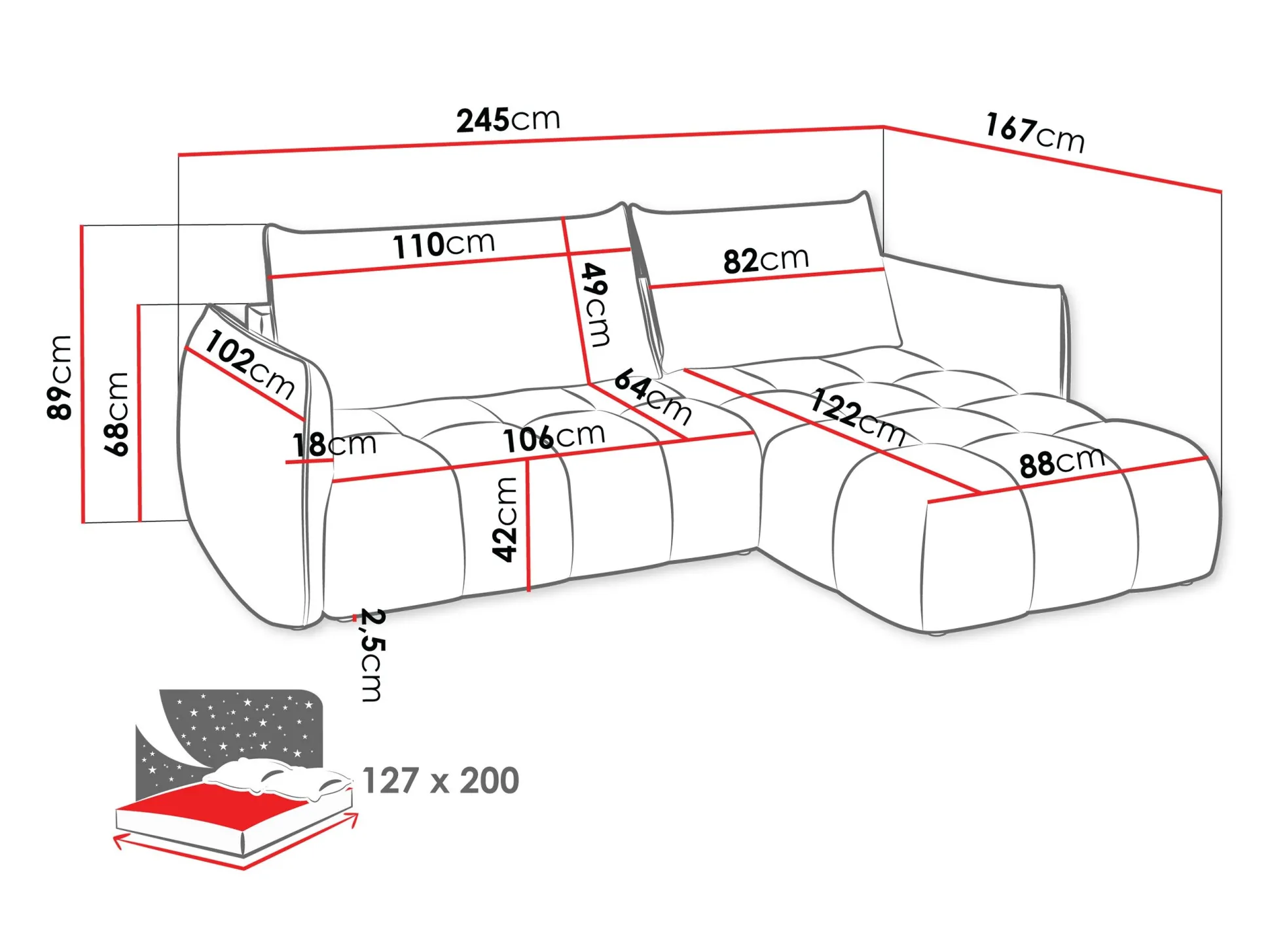 Hjørnesofa Naturis (Lumo 65)