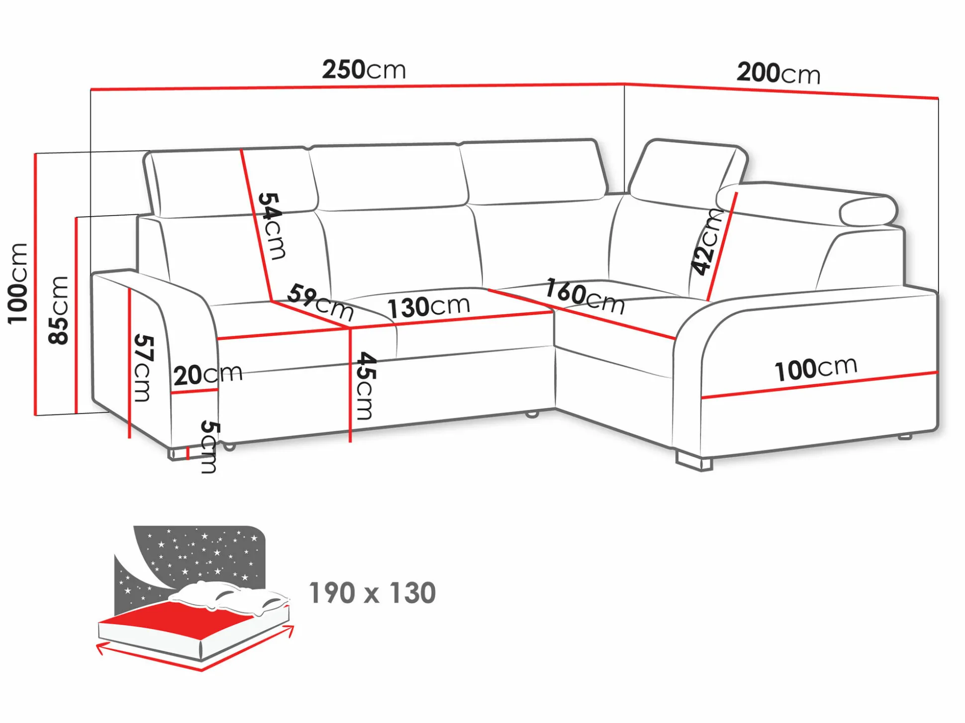 Hjørnesofa Ovos III (Crown 15)