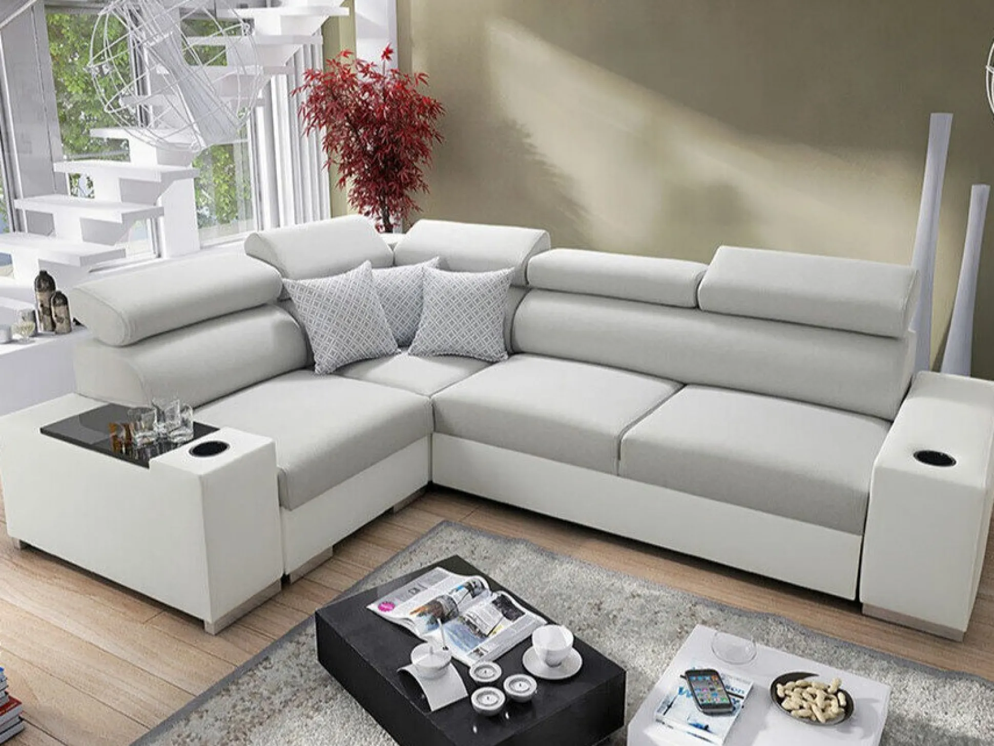 Hjørnesofa Pearland 104 (Ekj 01 + Luxo 6601 + Evo 32)