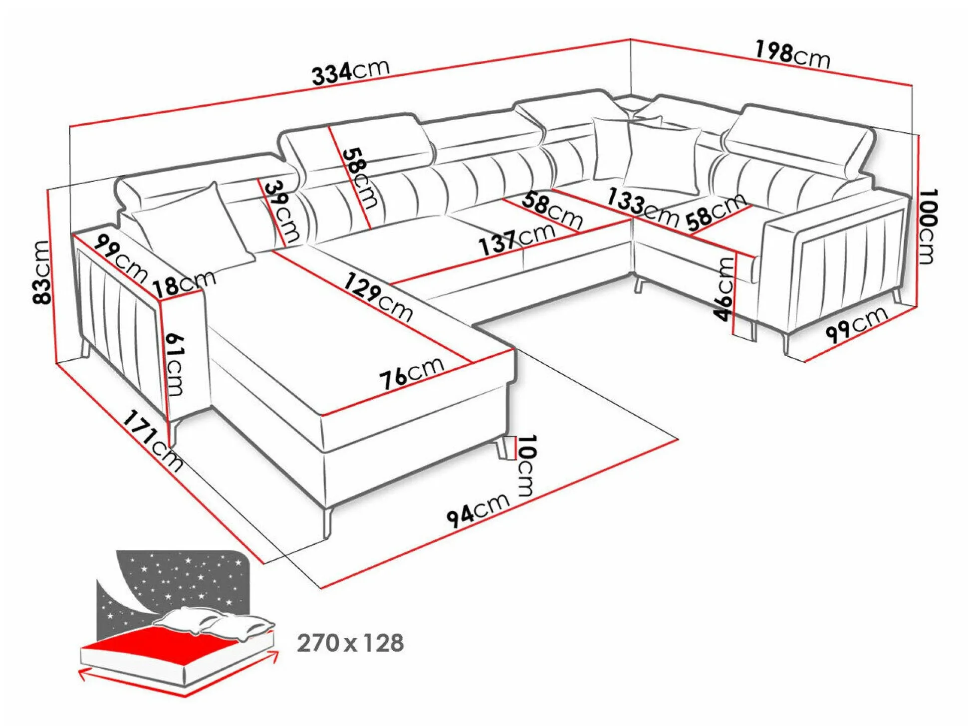 Hjørnesofa Sarasota 153 (Mono 231 + Botanical 36)