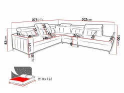 Hjørnesofa Sarasota 156 (Mono 244 + Botanical 36)