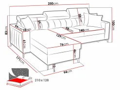 Hjørnesofa Sarasota 151 (Mono 242 + Botanical 36)