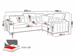 Hjørnesofa Sarasota 149 (Mono 244 + Botanical 36)