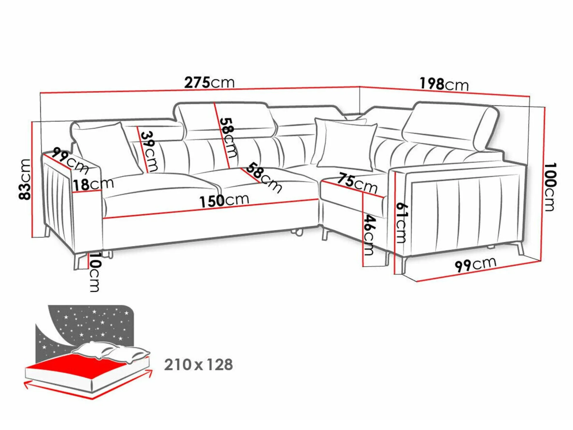 Hjørnesofa Sarasota 149 (Mono 244 + Botanical 36)