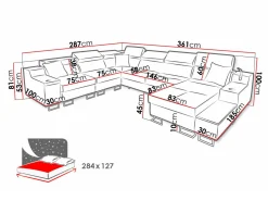 Hjørnesofa Sarasota 160 (Uttario Velvet 2980 + Uttario Velvet 2973)