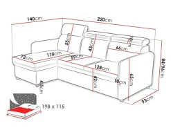 Hjørnesofa Temple 127 (Enjoy New 3)