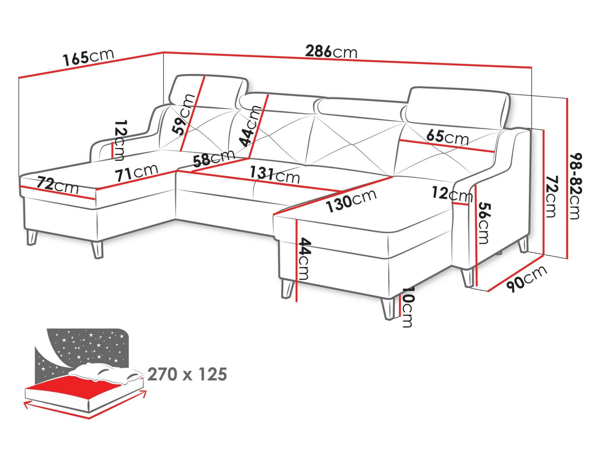 Hjørnesofa Temple 129 (Kronos 22)